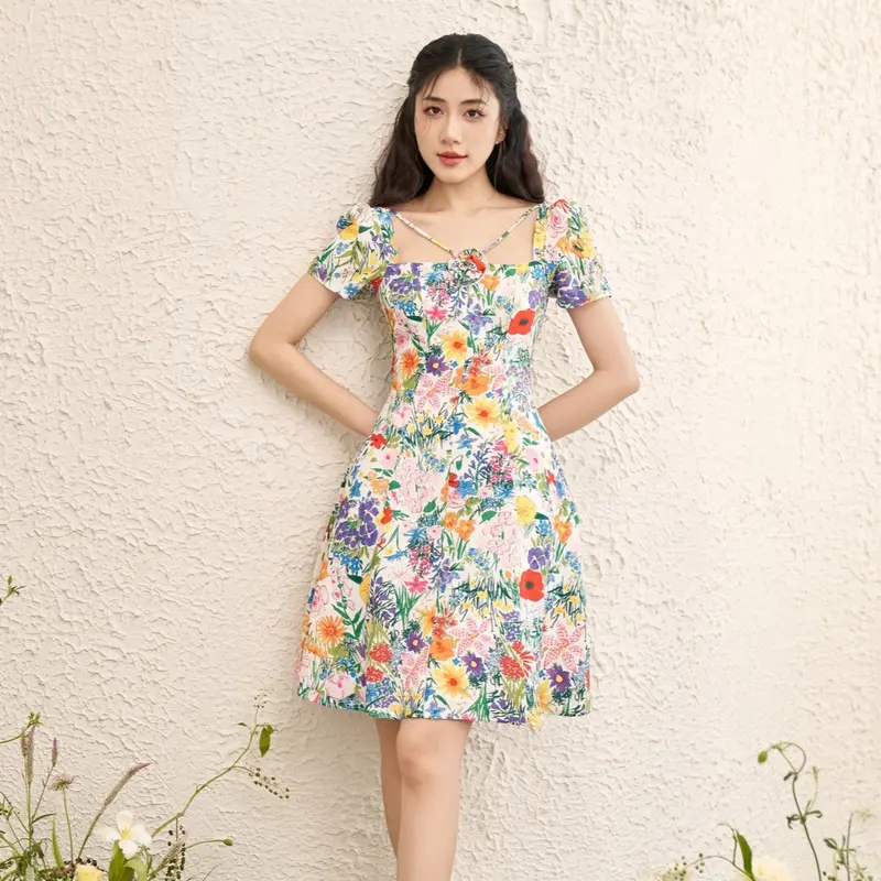 OLV - Đầm hoa tay ngắn Tatiana Fleur Dress 0