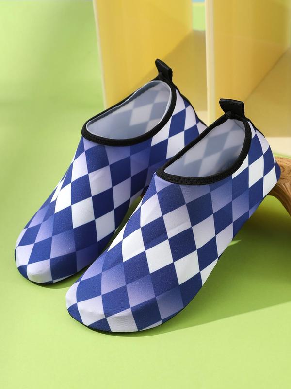Men's Letter/Striped/Geometric Pattern Slip on Beach Shoes, Non-slip Breathable Comfortable Sports Shoes, 2024 Summer Water Shoes Aqua Shoes, 2024 Summer Water Shoes Aqua Shoes, Beach Shoes for Men 4