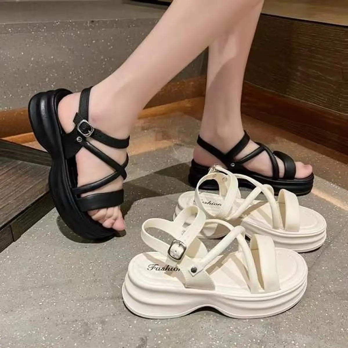 Dép Sandal Quai Cao Su Chống Thấm Nước Học Sinh Quai Hậu DéP Nữ Shoes GiàY