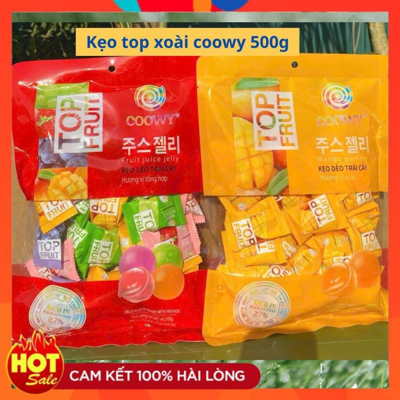 1 Gói 500gram Kẹo Dẻo Trái Cây Top Fruit Coowy Thơm Ngon Bổ Dưỡng 