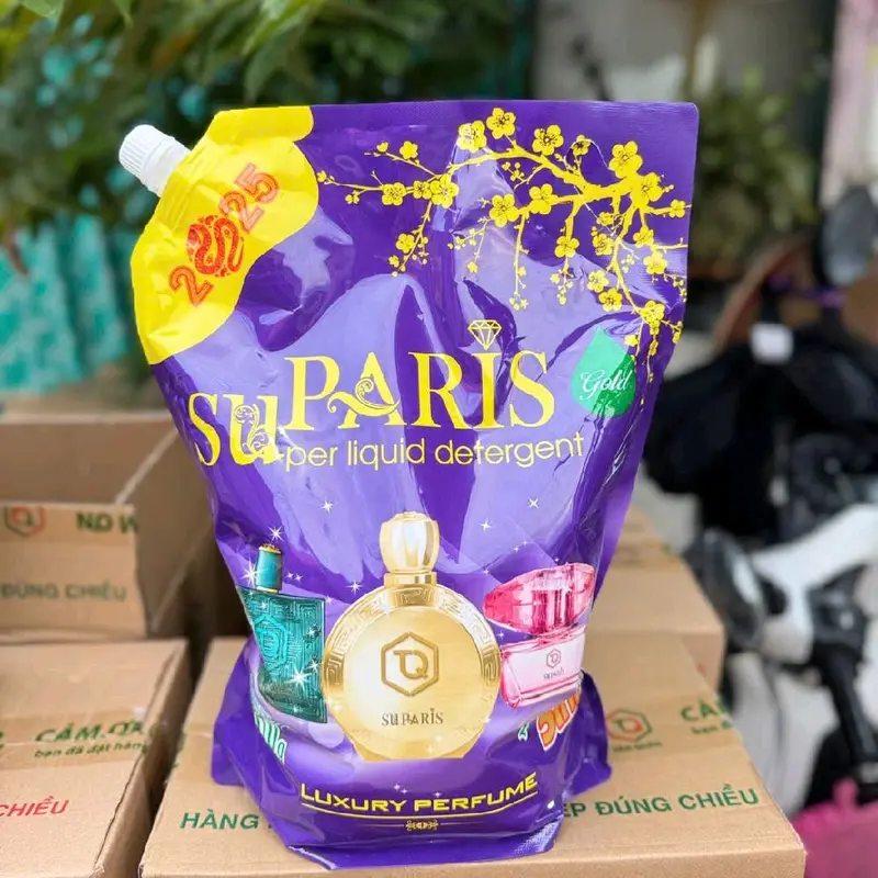 Thùng 2 túi Nước Giặt Paris mỗi  túi 3,6L hàng y hình loại 1 2