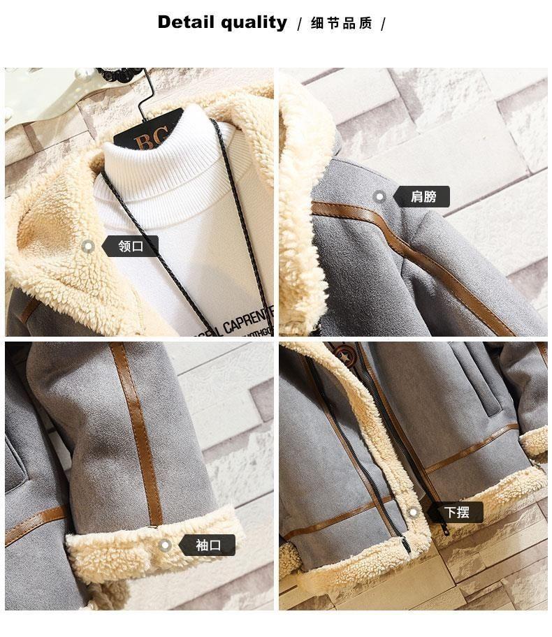 Product Introduction of Áo Khoác Lông Cừu Berber, Quần Áo Bảo Hộ Lao Động Nam, Lông Cừu, Áo Khoác Đi Xe Máy, Mùa Đông, Dày Dặn, Đệm Nhung, Quần Áo Bông, Áo Khoác Nam 19