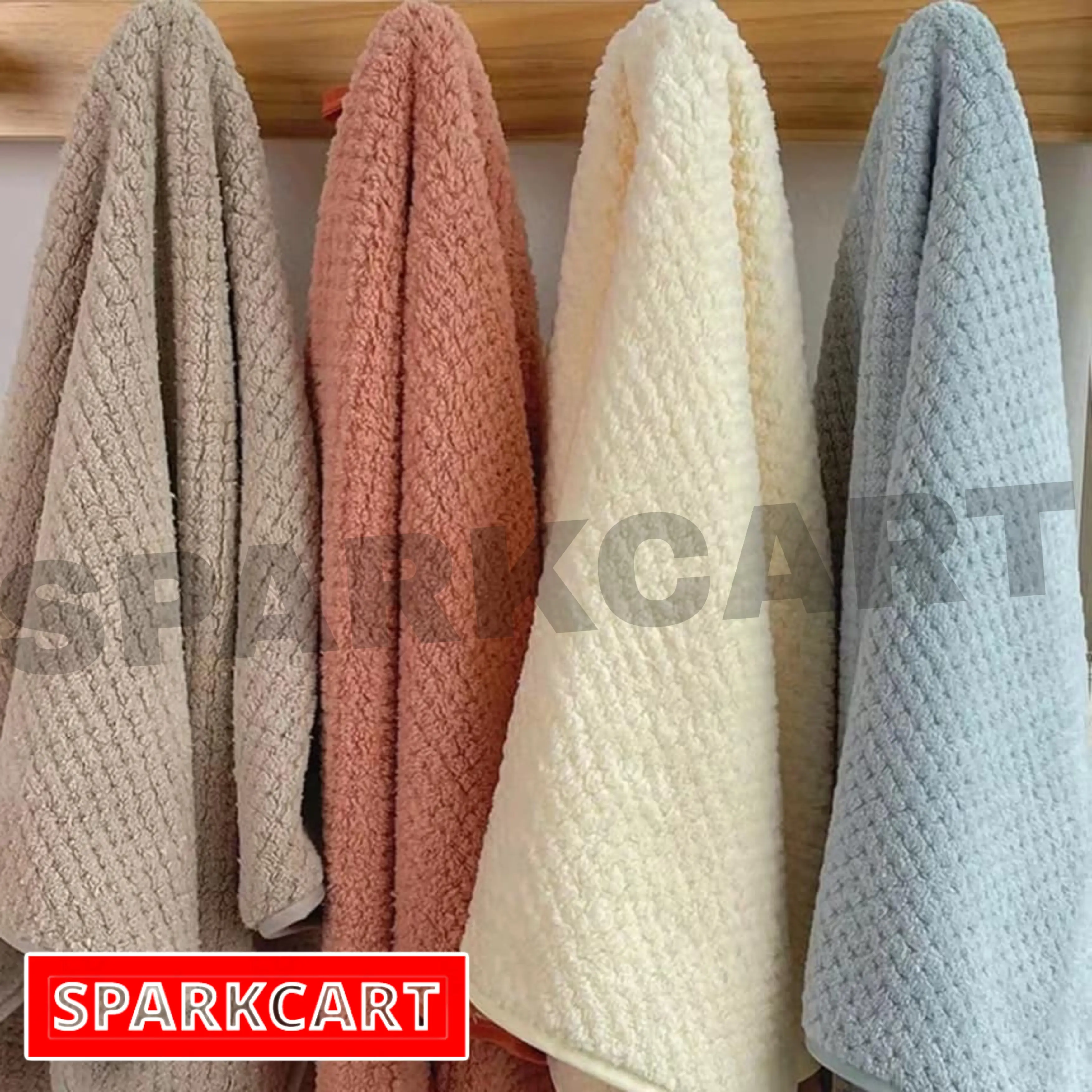 1PC Japanese-style large thick coral fleece bath towel super absorbent quick-drying household Kitchen Microfiber