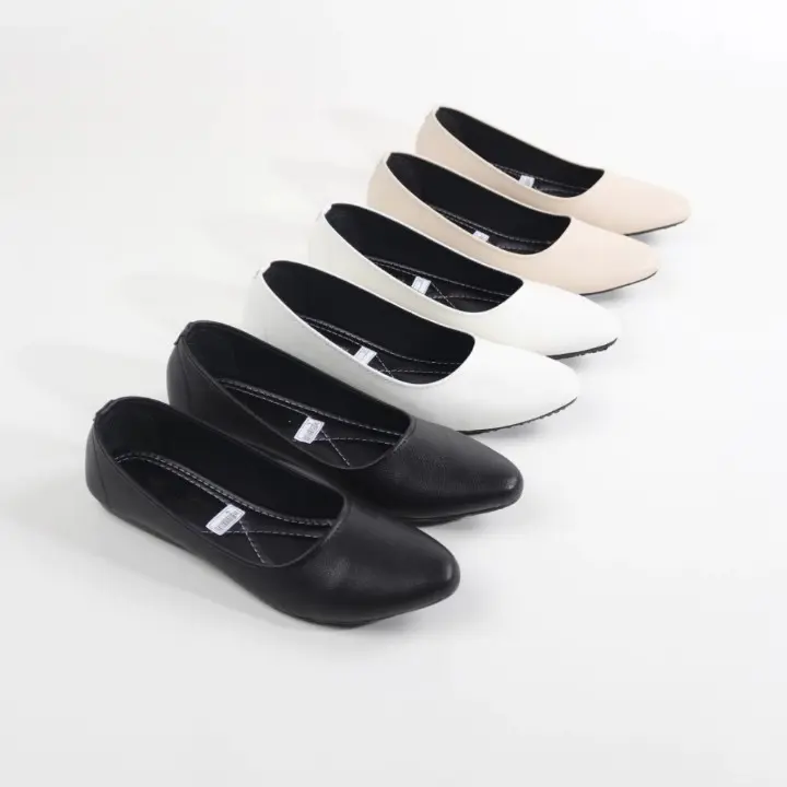 DK sepatu flatshoes wanita murah kesinian 2024 polos cantik outsole Karet flat  shoes sandal  flat flat  shoes kulit