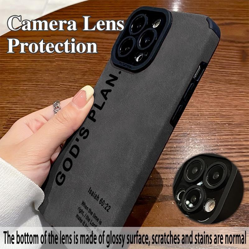 Product Introduction of Faux Leather Phone Case, Shockproof Phone Protective Cover, Phone Accessories Compatible with iPhone 11 12 13 14 15 Pro Max, Casing 2