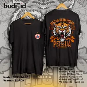 Kaos Persija Jakarta Macan Kemayoran The Jakmania PERSIJA-08 by BUDI-ID Katun Combed Nyaman