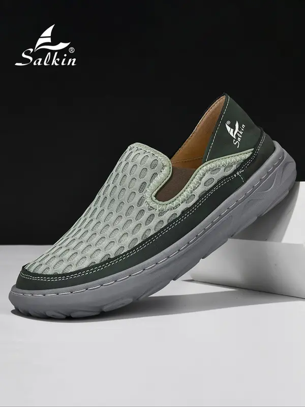 Men's Minimalist Plain Mesh Slip on Sneakers, Casual Comfortable Breathable Low Top Sneakers, Fashionable Sneakers for Daily Wear, Sports Shoes 4