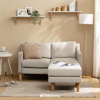 Gambar Dekoruma EITO Square Stool Kain - Kursi Sofa Kotak Minimalis - Abu-Abu dari Dekoruma Official Store Kab. Bekasi 2 Tokopedia