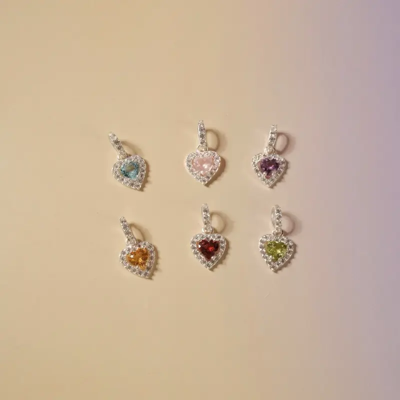 Dây Chuyền Vòng Cổ Nữ Trái Tim Tình Duyên Mini Heart Đính Đá Chuẩn Tự Nhiên Bạc Chuẩn S925 TIỂU ANH GEMS 31 8