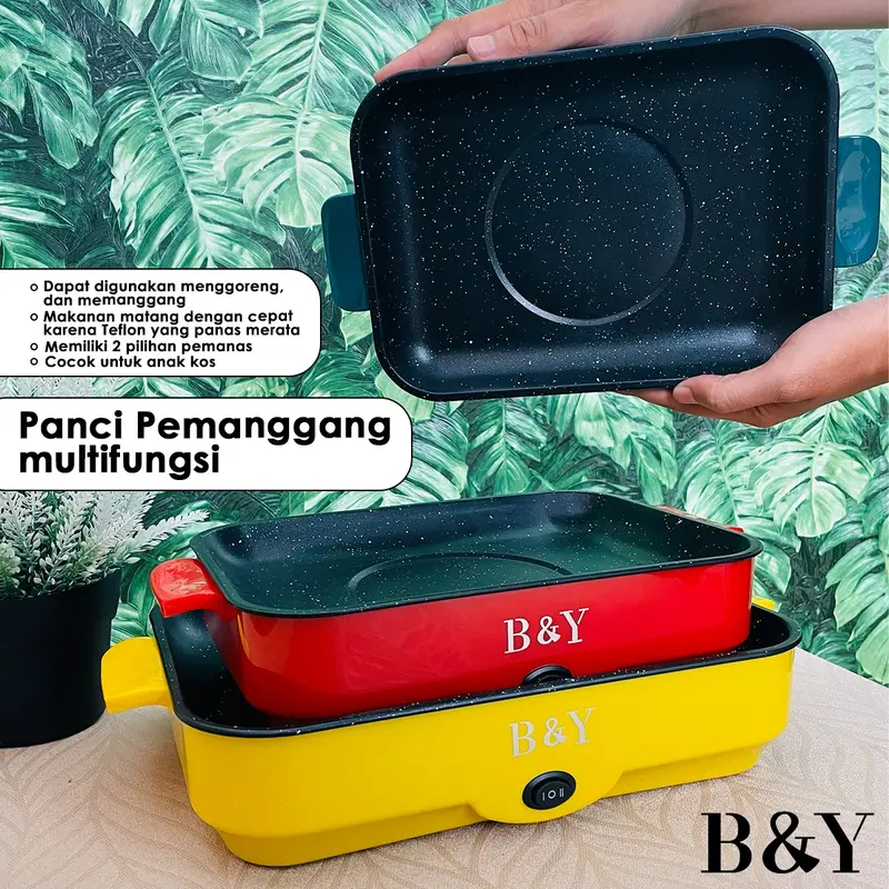 Panci Panggangan Multifungsi / BBQ Grill Electric / Anti lengket Ukuran 26cm dan 30cm 2