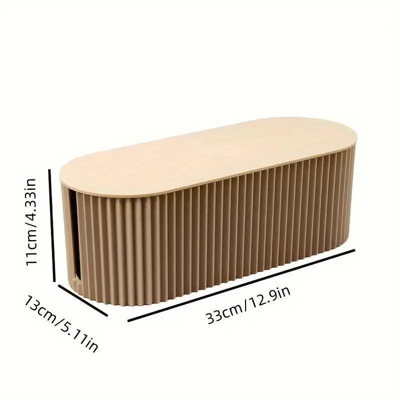 Large Capacity Cable Management Box, Plastic Desk Organizer for Cord Storage, Clutter Hideaway, Home Organizer for Living Room Bedroom Office 1