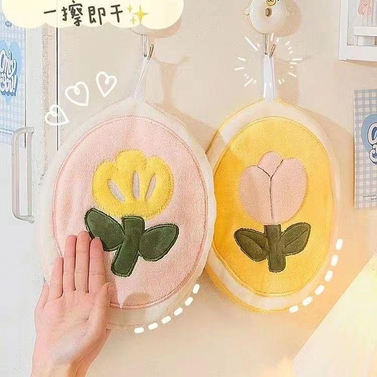 Khăn Tay Thiết Kế Hoa Dễ Thương, Có Chức Năng Treo, Thấm Nước Mạnh, Nhanh Khô, Thích Hợp Sử Dụng Tại Nhà, Không Rụng Lông, Thích Hợp Cho Trẻ Em, Khăn Tay, Làm Bằng Vải Dày, Sử Dụng Trong Phòng Tắm 2