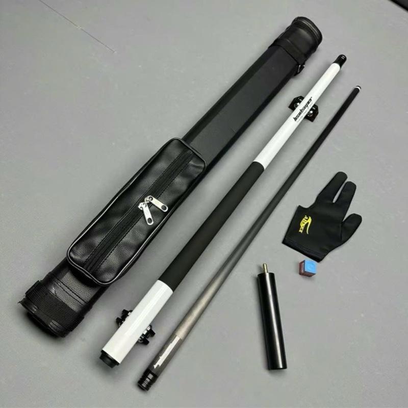 Combo Bi-a - Cơ LeadSuper V1 -Ngọn Fullcarbon - Tặng chuôi nối - Bao da găng lơ Cơ bida