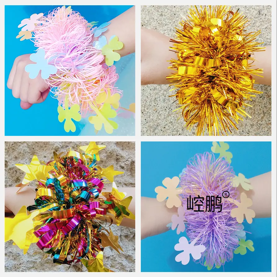 Children Dance Performance Handed Flower Performance Wrist Garland Sports Props Bell Bracelet Hand Ring