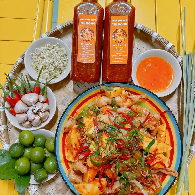COMBO 2 CHAI CHÂN GÀ SỐT THÁI - chai từ 330ml Nước Sốt Gia Vị Nước Sốt Chua Cay sốtănbạchtuộcsống sotthai tron changa 5