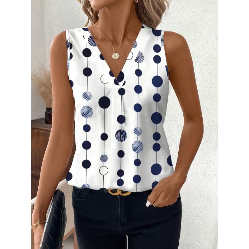 polka dot summer blouse