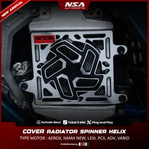 COVER RADIATOR SPINNER HELIX TYPE MIRROR VARIO STYLO PCX NMAX AEROX ADV LEXI NSA AUTOPARTS