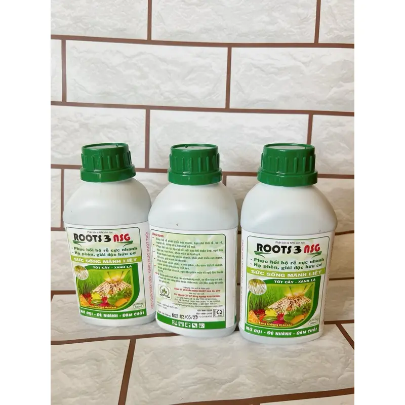 Phân bón lá NPK sinh học Root3 NSG sức sống mãnh liệt, tốt cây xanh lá bổ sung