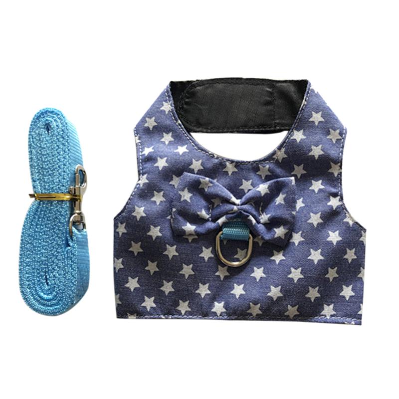 HEHUS Small Animal Harness Vest and Leash Escape-Proof Belt Adjustable for Bunny Rat 0