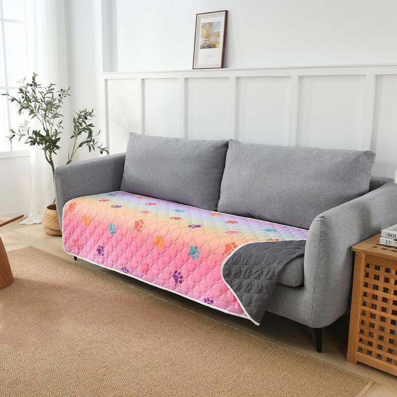 Paw Print Graphic Mat, Anti-slip Waterproof Pet Bed Cover, Pet Bed Protector, Soft And Comfortable Pet Bed Cover, For Dogs And Cats 8