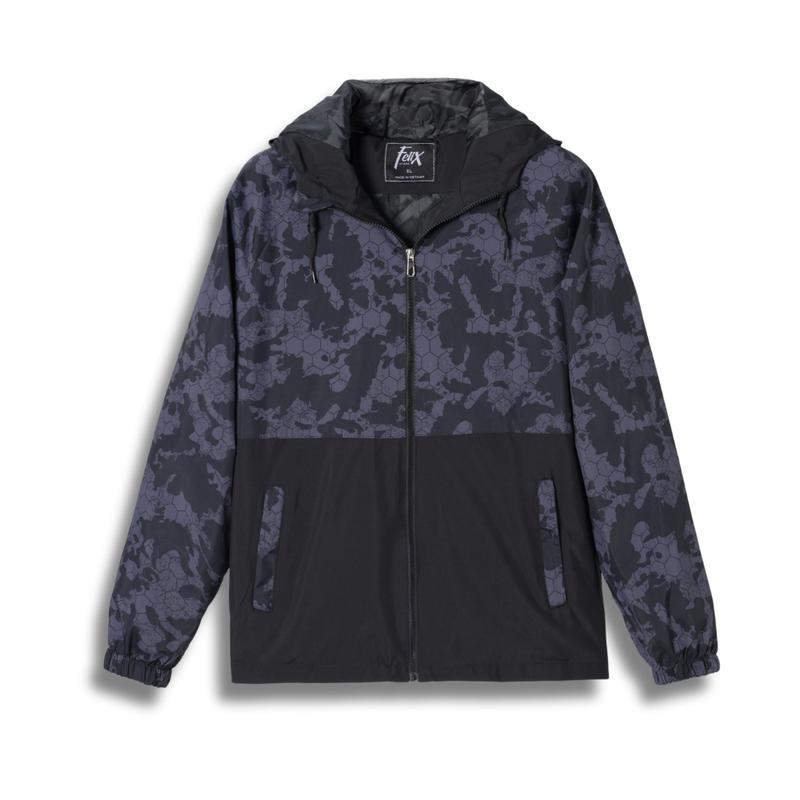 Áo Gió FELIX Camo Rằn Ri Nam Nữ 2 Lớp Mũ Liền Chống Gió Chống Nước Có Túi