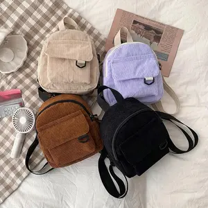 Hayden Meghan Bag Mini Backpack Ransel Mini Gaya Korea Tas Korduroi Fashionable Premium Quality - HYB6A