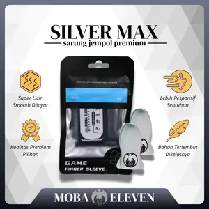 SILVER MAX - Sarung Jari Jempol Tangan Gaming Game Premium Responsif Keringat - ORIGINAL MOBA ELEVEN