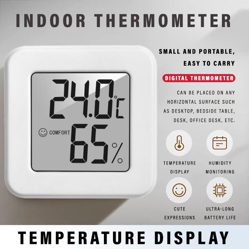 Mini LCD Digital Thermometer, Battery Powered Temperature & Humidity Monitor, Household Appliance Parts for Indoor/Lawn/Garden 3