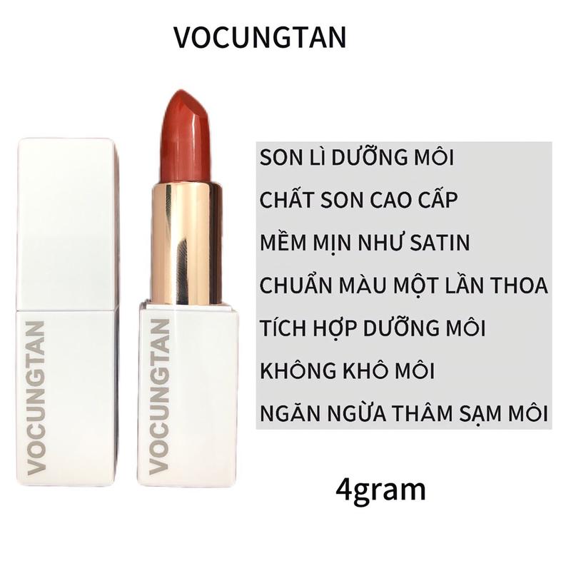 [SON MÀU CAO CẤP nữ] SON LÌ DƯỠNG MÔI VOCUNGTAN 4gram- CHỐNG NẮNG TỰ NHIÊN - NGĂN NGỪA THÂM SẠM MÔI - An toàn, Không Chì, Không Thuỷ Ngân, Không Asen