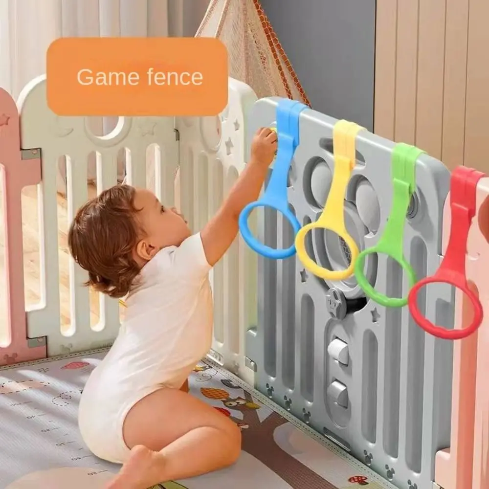 2/4PCS Gift Plastic Playpen Pull Ring Baby Walking Assist Tools Light Weight Baby Crib Hooks Playpen Accessories Stand Rings Playpen
