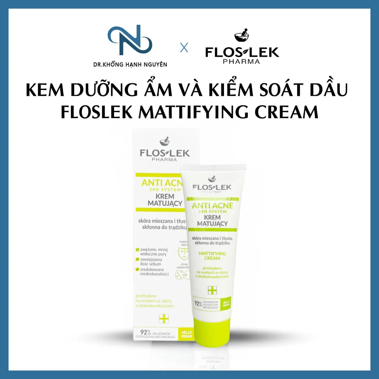 Kem Dưỡng Ẩm Floslek Anti Acne Mattifying Cream