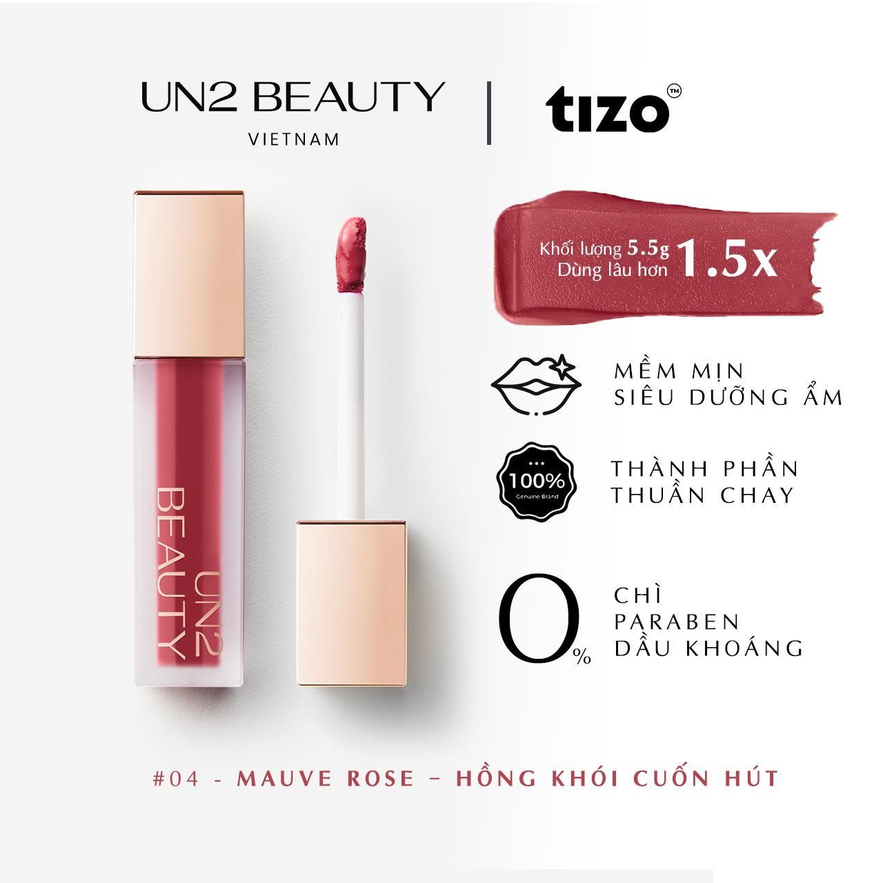 SON  LÌ THUẦN CHAY DƯỠNG ẨM MỊN MÔI SOFT LIQUID LIPSTICK 5.5G MÀU 04 (MAUVE ROSE) MỸ PHẨM NỮ