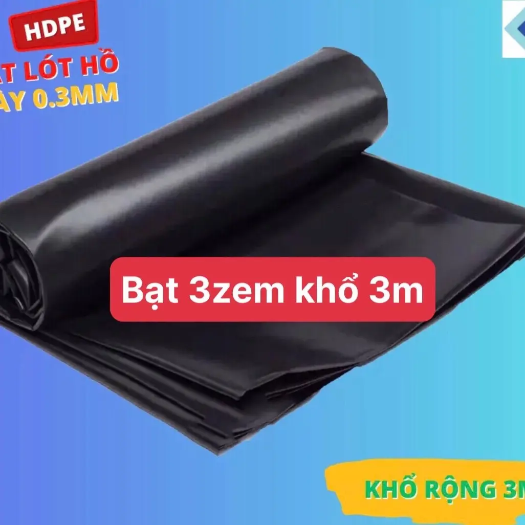 BẠT LÓT HỒ CÁ KOI BẰNG HDPE KHỔ RỘNG 3M (giá bán mét tới)