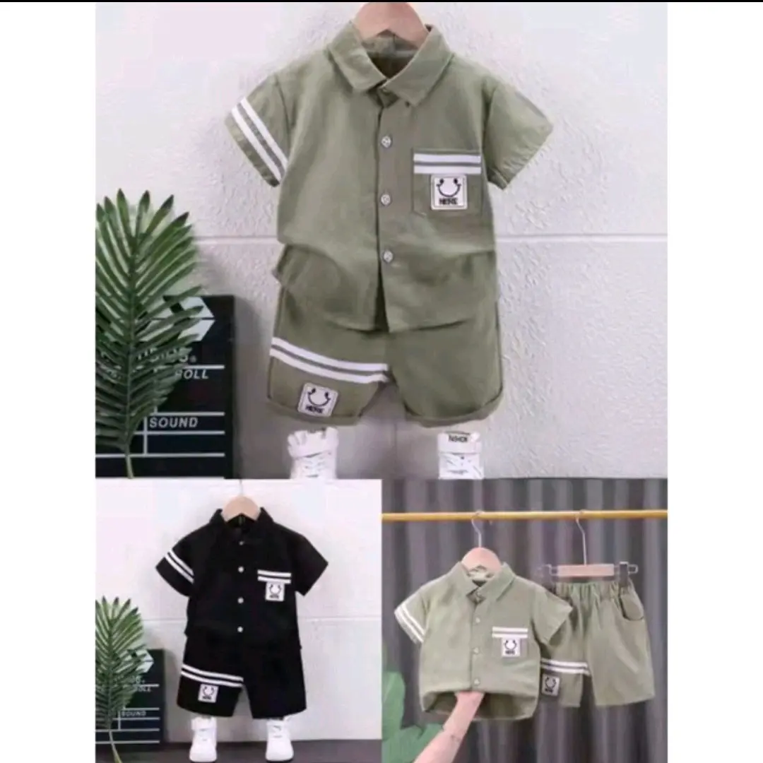 kemeja anak laki- laki smile/kemeja 1-4 tahun Katun Laki-Laki#SALE 3.3