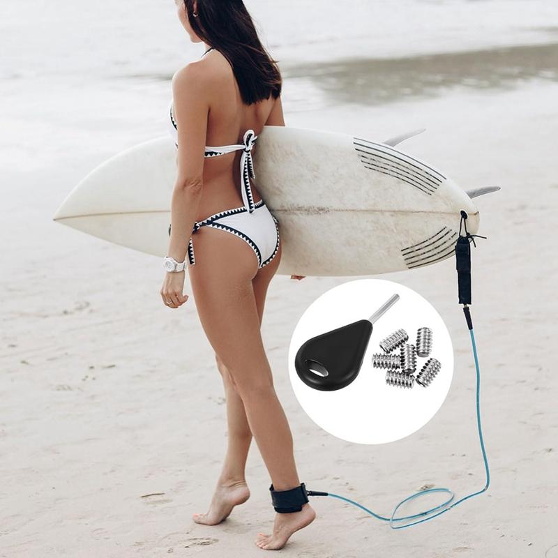 6 Pcs Surf Fin Key Surfing Surf Fin Key with 24 Pcs Fin Screws Universal Hexagon Surfboard Fin Key Replacement 2