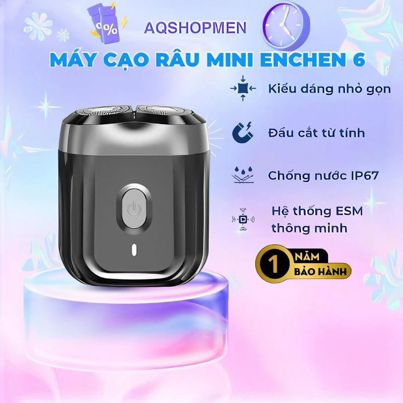 Máy cạo râu Enchen Mini 6, cạo sát nhỏ gọn an toàn cho da, máy cạo râu vệ sinh đơn giản, dễ tháo rời