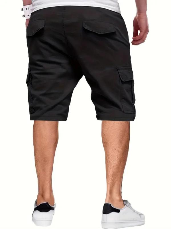 Men's Solid Pocket Cargo Shorts, Regular Fit Casual Comfy Breathable Shorts for Summer, Men's Bottoms for Daily Wear 7