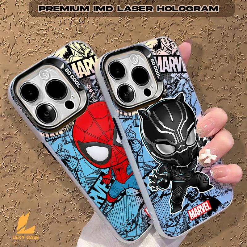 IMD Case for Iphone SM453 Super Hero Premium Mate Hardcase Hybrid Hologram Silicon Polycarbonate Handphone Softcase 2