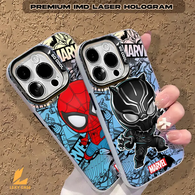 IMD Case for Iphone SM453 Super Hero Premium Mate Hardcase Hybrid Hologram Silicon Polycarbonate Handphone Softcase 2