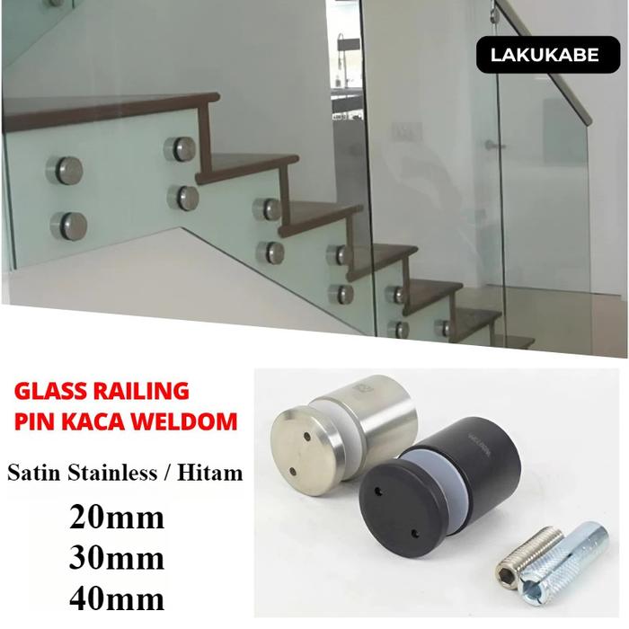 Glass Railing Pins Jual Glass Pin Railing Kaca Weldom – Glass Holder Stainless Steel untuk ...