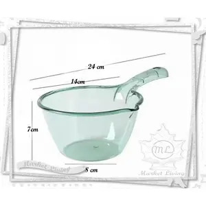 Gayung Mandi Estetik Gayung Mini Transparan 500ml Anti Pecah Wadah Multifungsi | ML