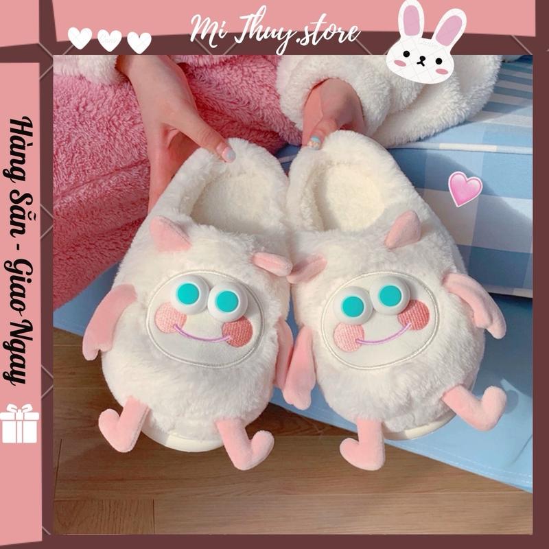 Chọn tăng 1 size Dép bông xxt quái vật dễ thương tay hút nam châm