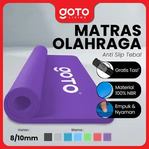 (Special Offer) Goto [COD] NBR Yoga Mat Matras Olahraga Alas Senam Gym Tebal Anti Slip 8mm 10mm