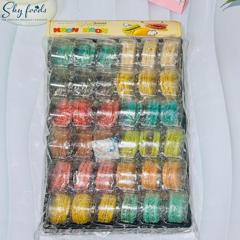 Bánh macaron size 4cm ( vỉ 36 cặp) mix màu