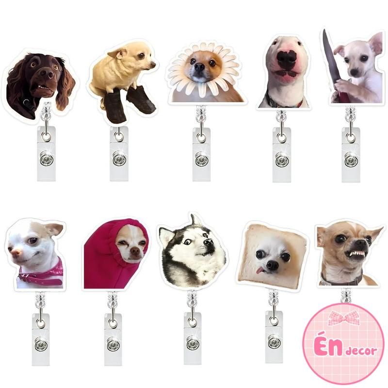 1 Máy Tính Vui Nhộn Chó Dễ Thương Huy Hiệu Cuộn Giá Đỡ Thẻ ID Có Thể Thu Vào Kẹp Cho Y Tá Y Tá Giáo Viên Trợ Lý Y Tế Trường Học Sinh Văn Phòng Nhân Viên Làm Việc