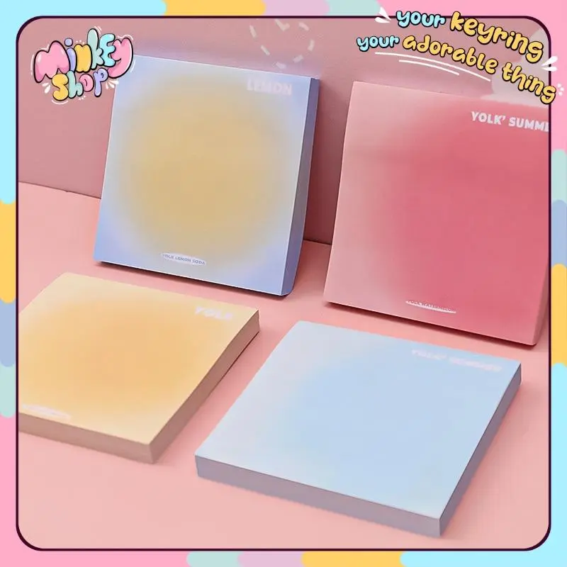 Giấy note ghi chú nhiều màu sắc 50 tờ hình vuông 8x8cm có thể dán dùng để đánh dấu tiện lợi -Minkey
