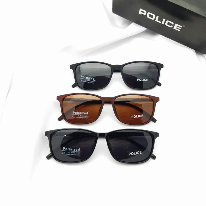 Promo Terlaris!!!! Kacamata Police Sunglasses Fashion Trendy Pria/Wanita Police P1216 Free Cleaner Kacamata Hitam Lensa Polarized