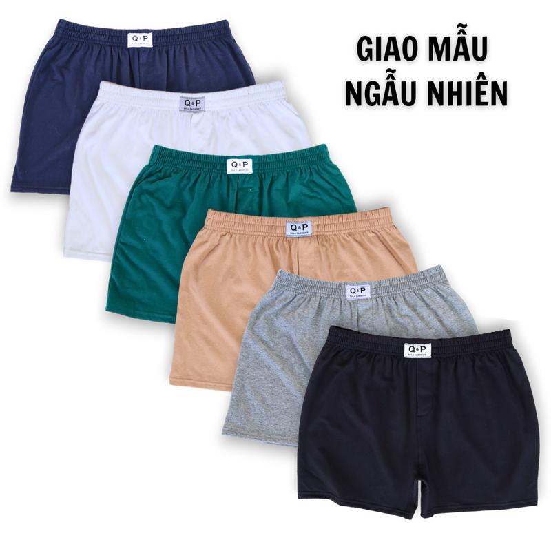 Combo 5 Quần Đùi Nam Thun Màu Trơn Mẫu Mới Chun Co Giãn Trẻ Trung Quần Lót Boxer Cotton Sịp Quần Boxer Menswear