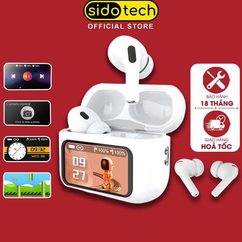 Tai nghe bluetooth có màn hình SIDOTECH A9 PRO nhét tai Earphone Nghe Nhạc không dây BT cảm ứng in ear bass mạnh true wireless