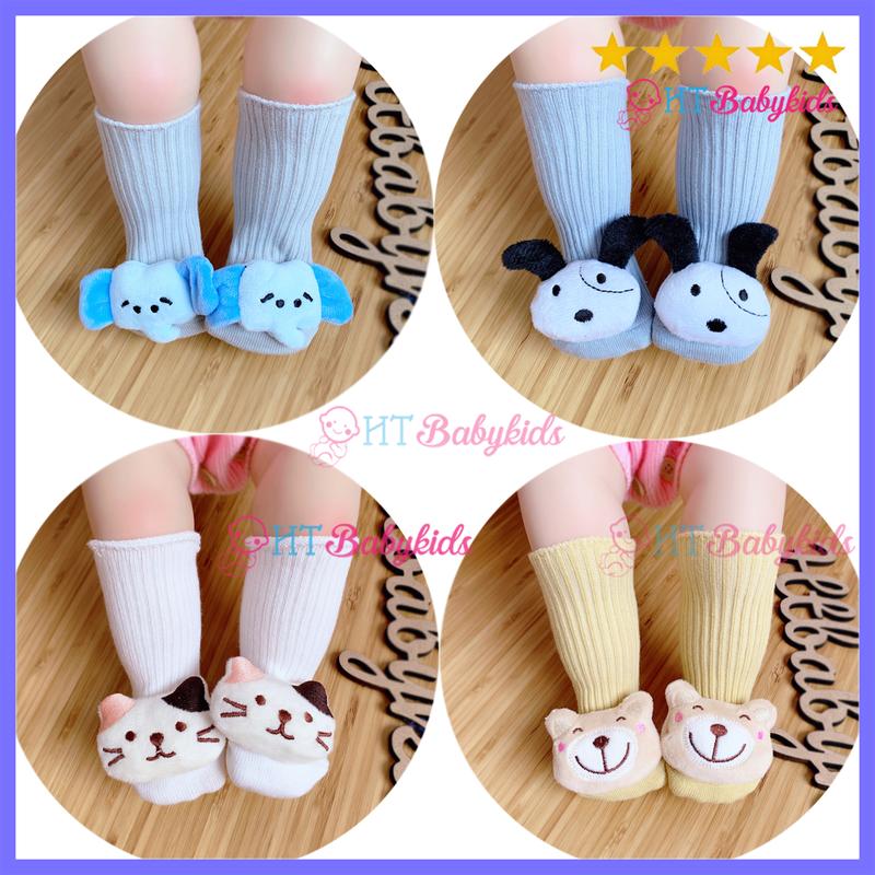Tất cổ cao cho bé hình gấu dễ thương phong cách Hàn Quốc